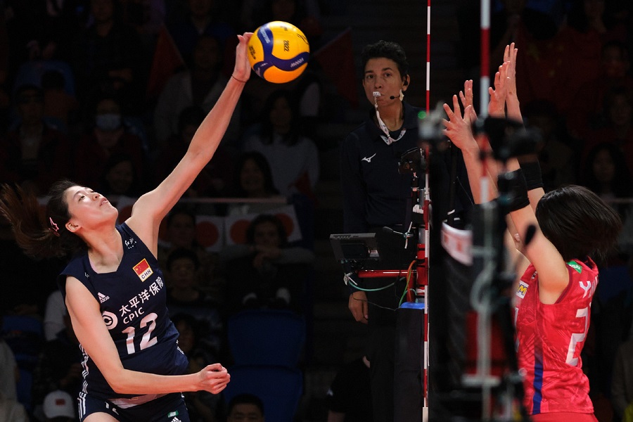 China downs Japan for 3rd straight victory at women's volleyball worlds_The 19th Asian Games