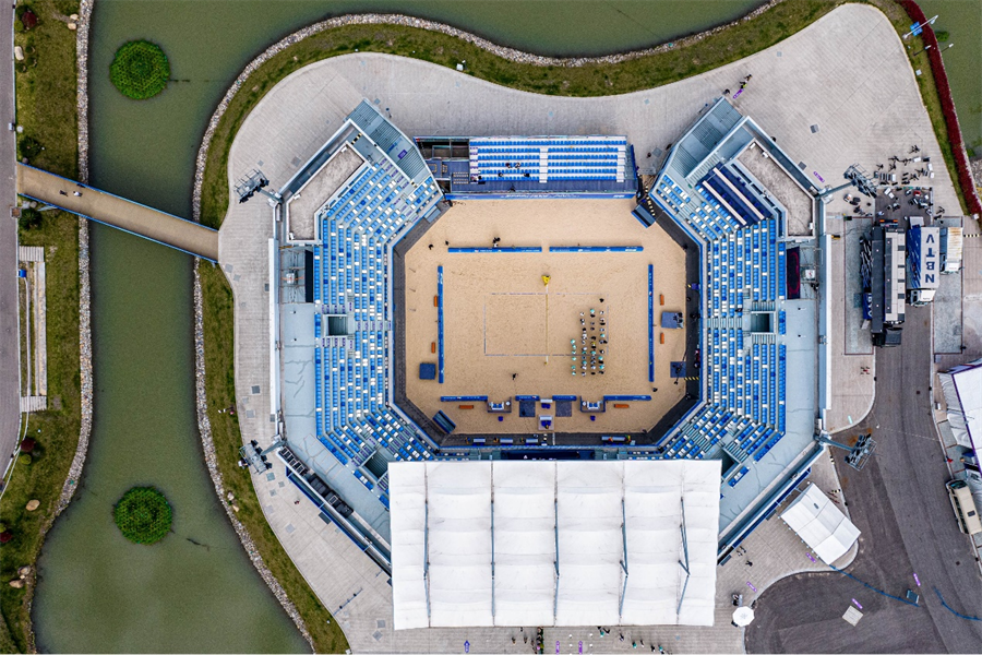 National Beach Volleyball Grand Slam kicks off in Xiangshan, Ningbo_The