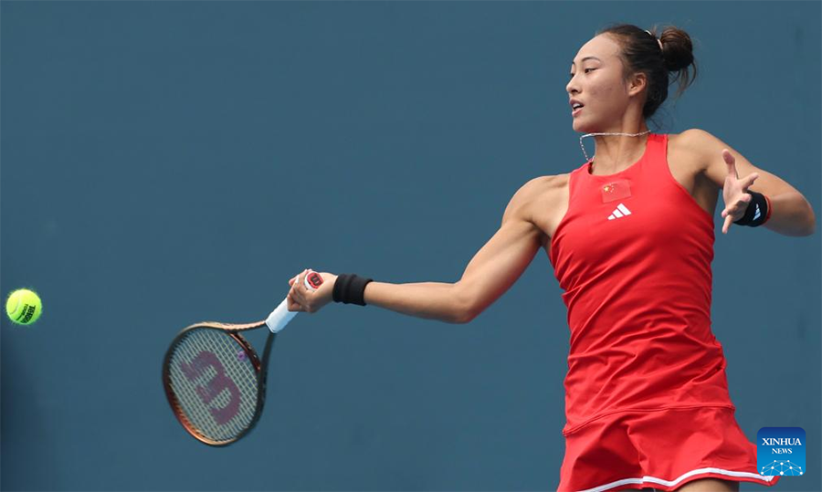 Hangzhou, China's Zhejiang Province. 7th Oct, 2023. Takahashi Noa of Japan  competes during the Women's Singles Final of Soft Tennis at the 19th Asian  Games in Hangzhou, east China's Zhejiang Province, Oct.