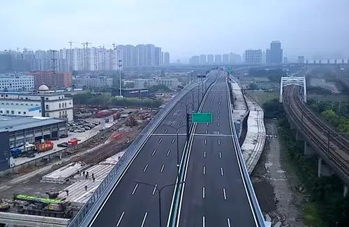 通城快速路站文街至机场高速段主线高架即将通车彩虹快速路关键节点有